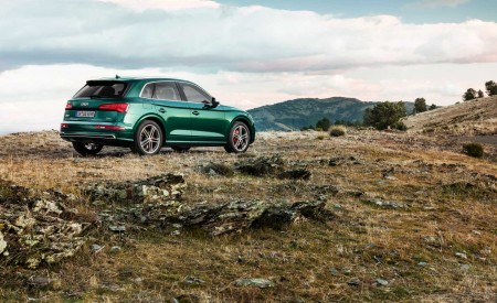 2020 Audi SQ5 TDI (Color: Azores Green Metallic) Rear Three-Quarter Wallpapers 450x275 (3)