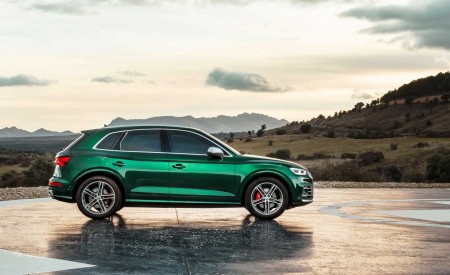 2020 Audi SQ5 TDI (Color: Azores Green Metallic) Side Wallpapers 450x275 (8)