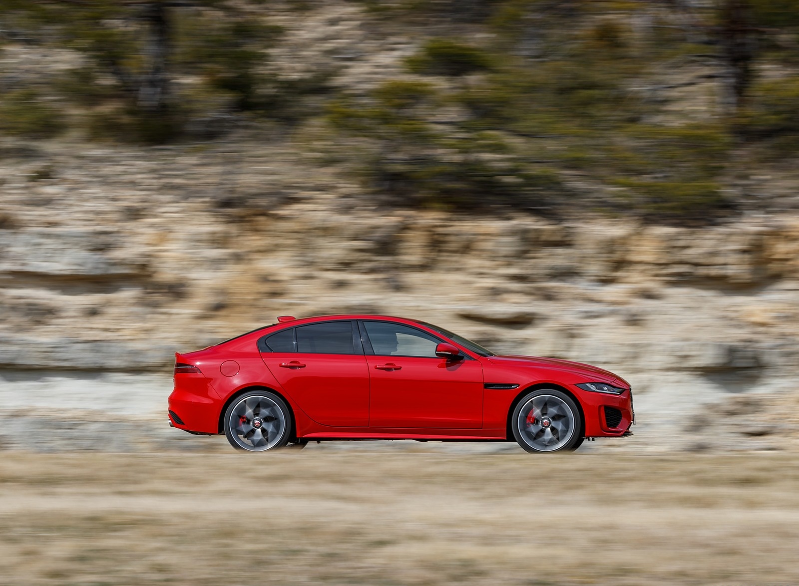 2020 Jaguar XE S R-Dynamic P300 (Color: Caldera Red) Side Wallpapers #7 of 138