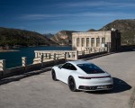 2020 Porsche 911 4S (Color: Carrara White Metallic) Rear Three-Quarter Wallpapers 150x120