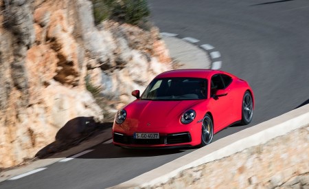 2020 Porsche 911 4S (Color: Guards Red) Front Three-Quarter Wallpapers 450x275 (1)