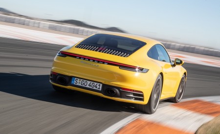 2020 Porsche 911 4S (Color: Racing Yellow) Rear Wallpapers 450x275 (84)