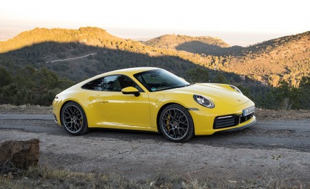 2020 Porsche 911 4S (Color: Racing Yellow) Side Wallpapers 450x275 (88)