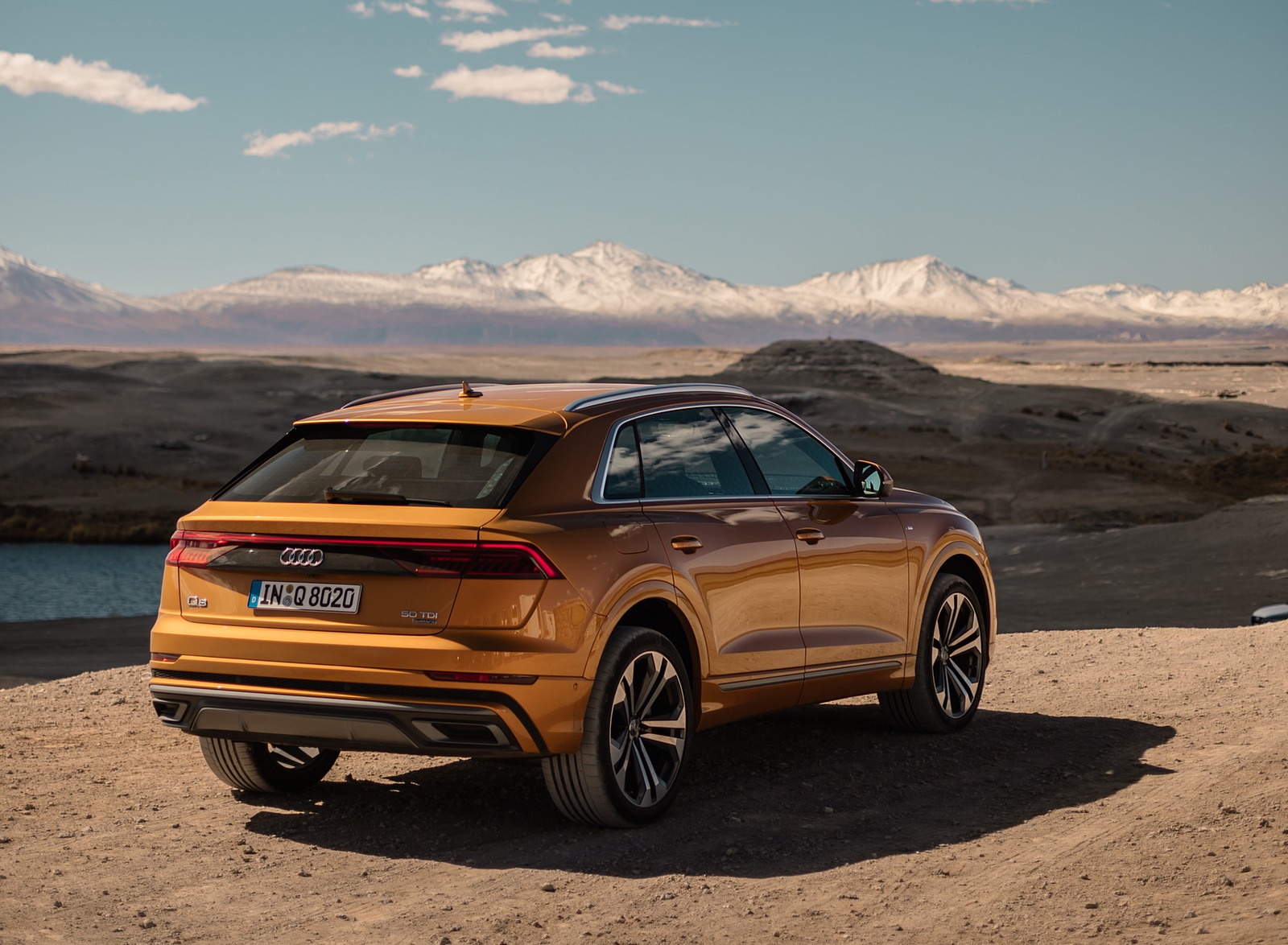 2019 Audi Q8 (Color: Dragon Orange) Rear Three-Quarter Wallpapers #139 of 260