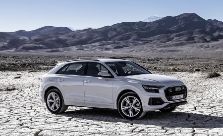 2019 Audi Q8 (Color: Glacier White) Front Three-Quarter Wallpapers 450x275 (193)