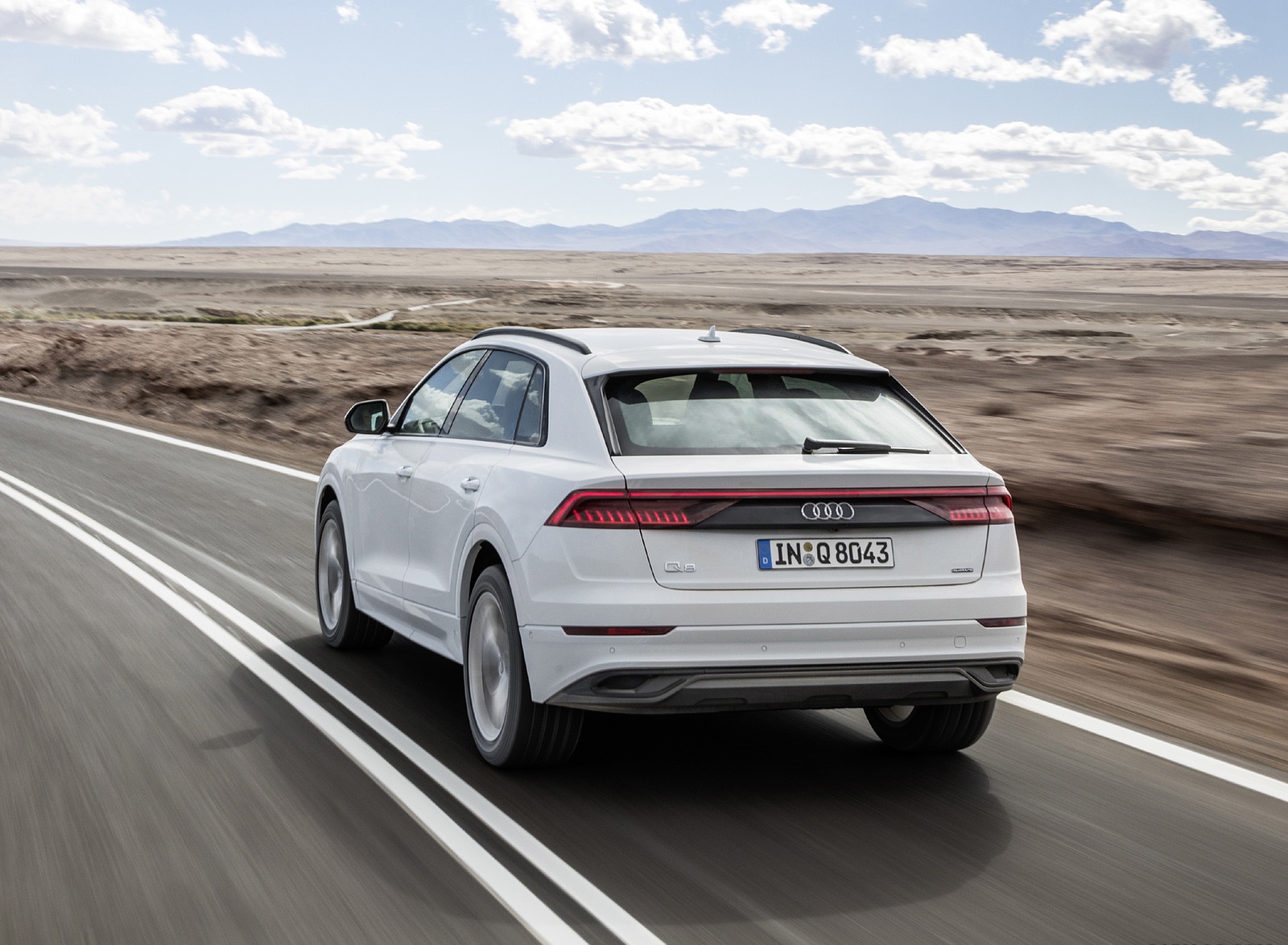 2019 Audi Q8 (Color: Glacier White) Rear Wallpapers #210 of 260