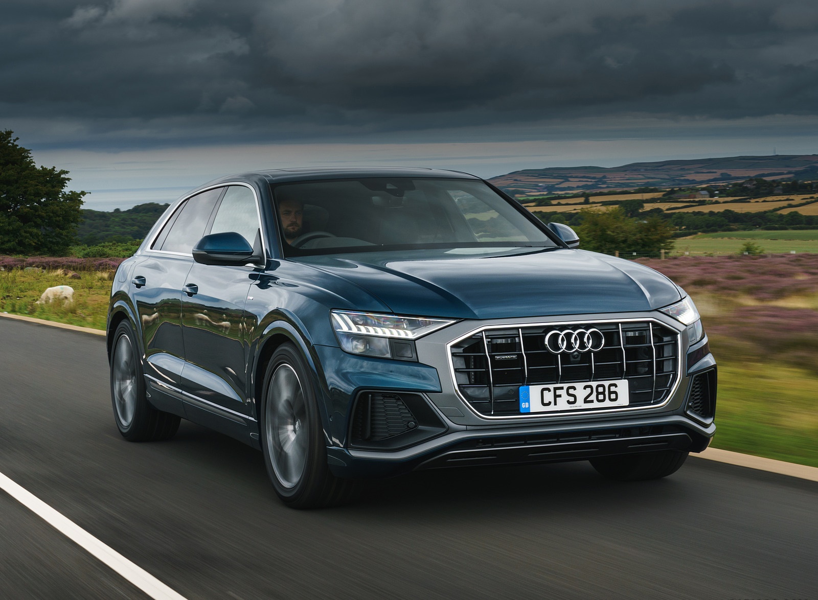 2019 Audi Q8 S Line 50 TDI Quattro (UK-Spec) Front Three-Quarter Wallpapers (2)