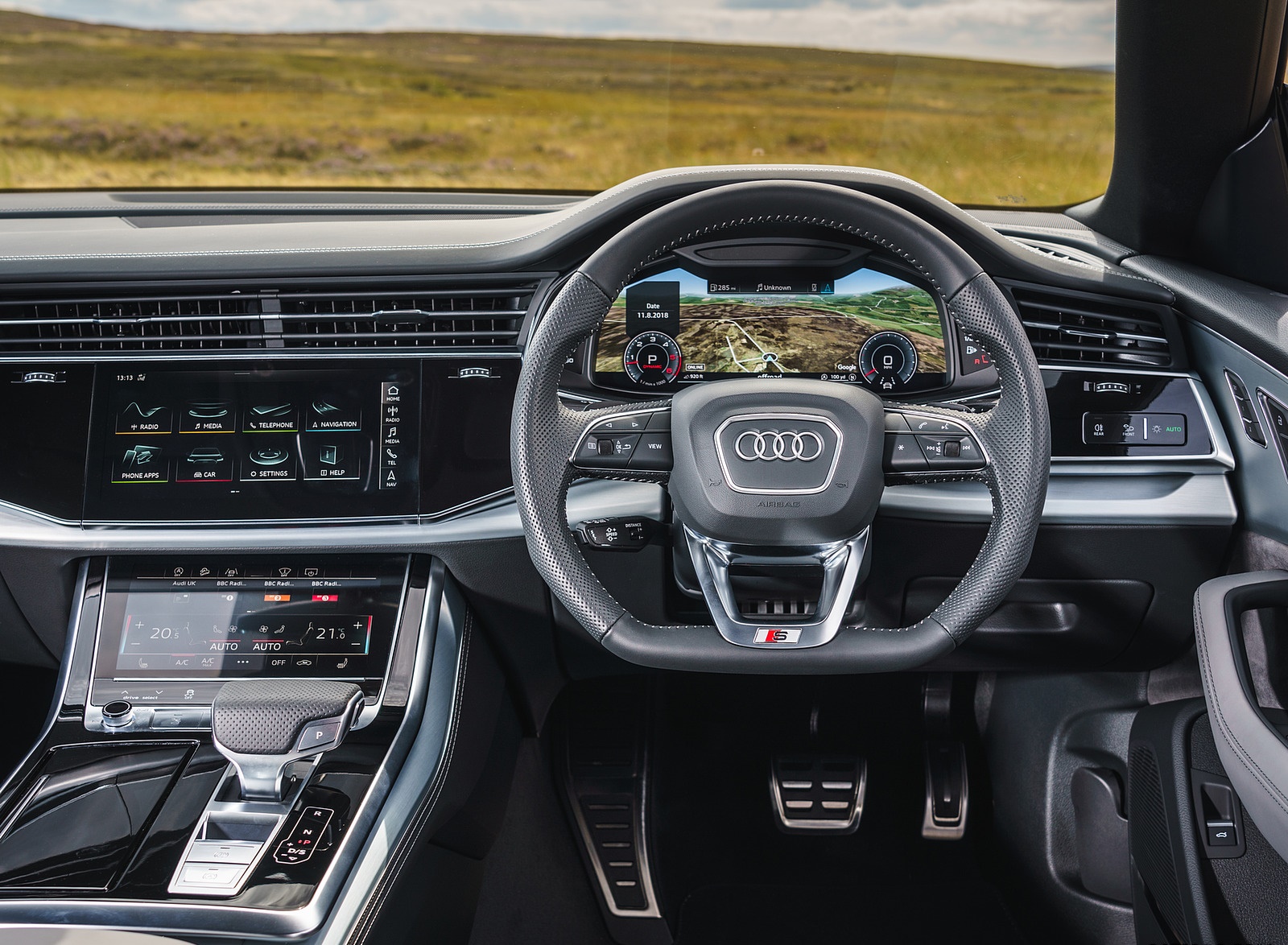 2019 Audi Q8 S Line 50 TDI Quattro (UK-Spec) Interior Cockpit Wallpapers #93 of 98
