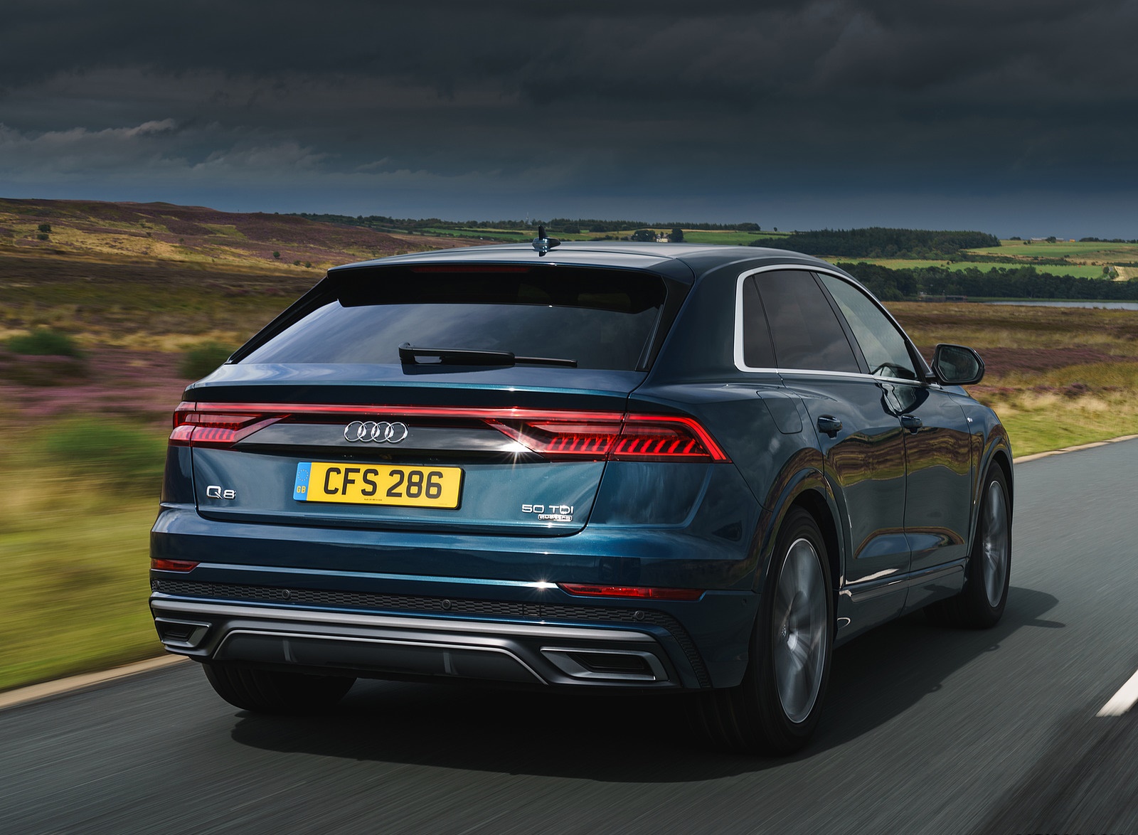 2019 Audi Q8 S Line 50 TDI Quattro (UK-Spec) Rear Three-Quarter Wallpapers (5)