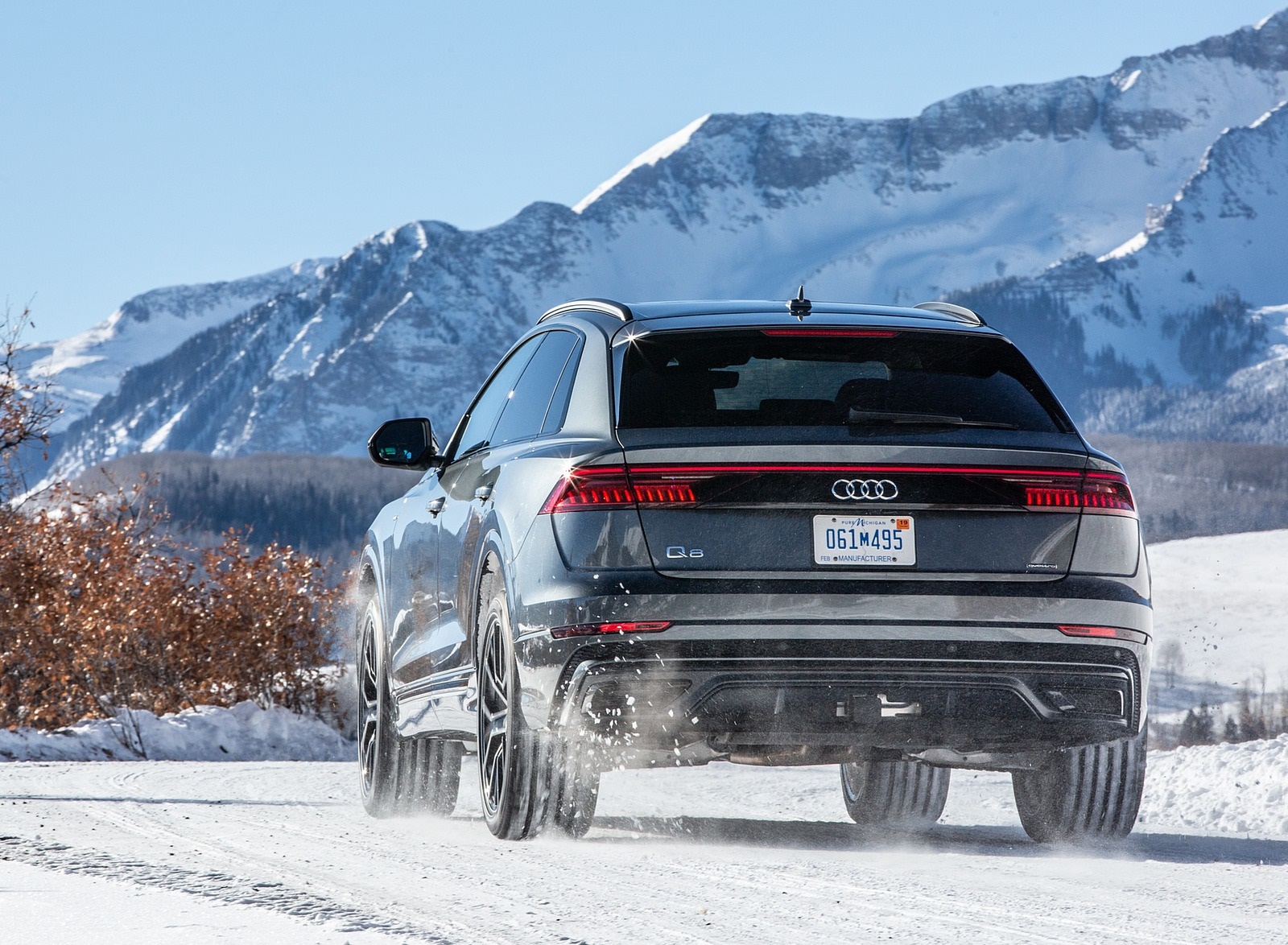 2019 Audi Q8 (US-Spec) in Snow Rear Wallpapers #84 of 260