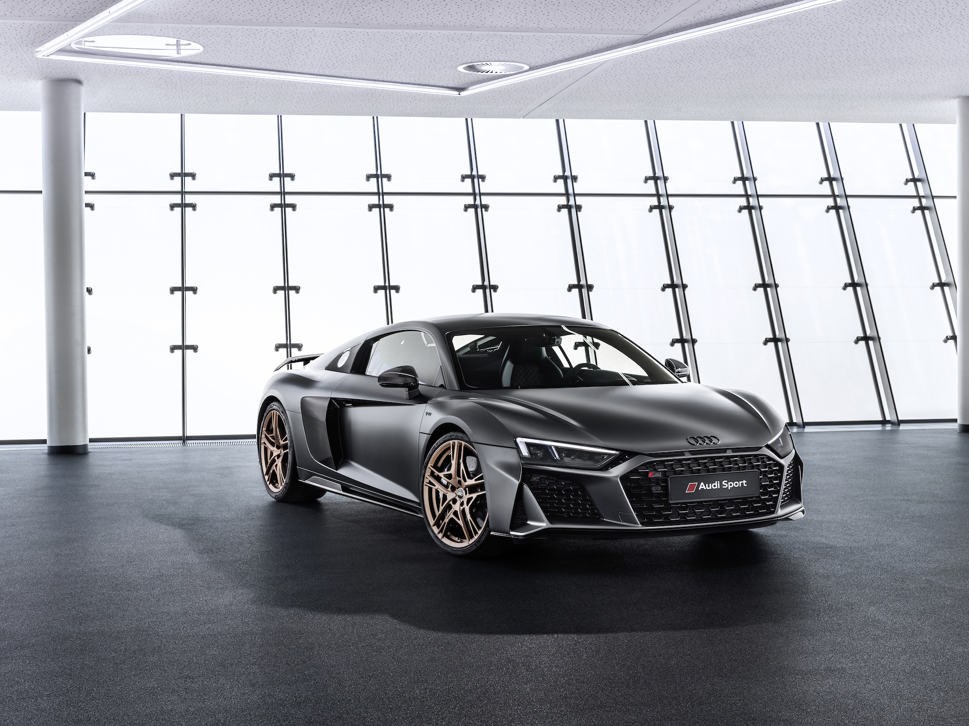 2019 Audi R8 V10 Decennium (Color: Daytona Gray Matt) Front Wallpapers (2)