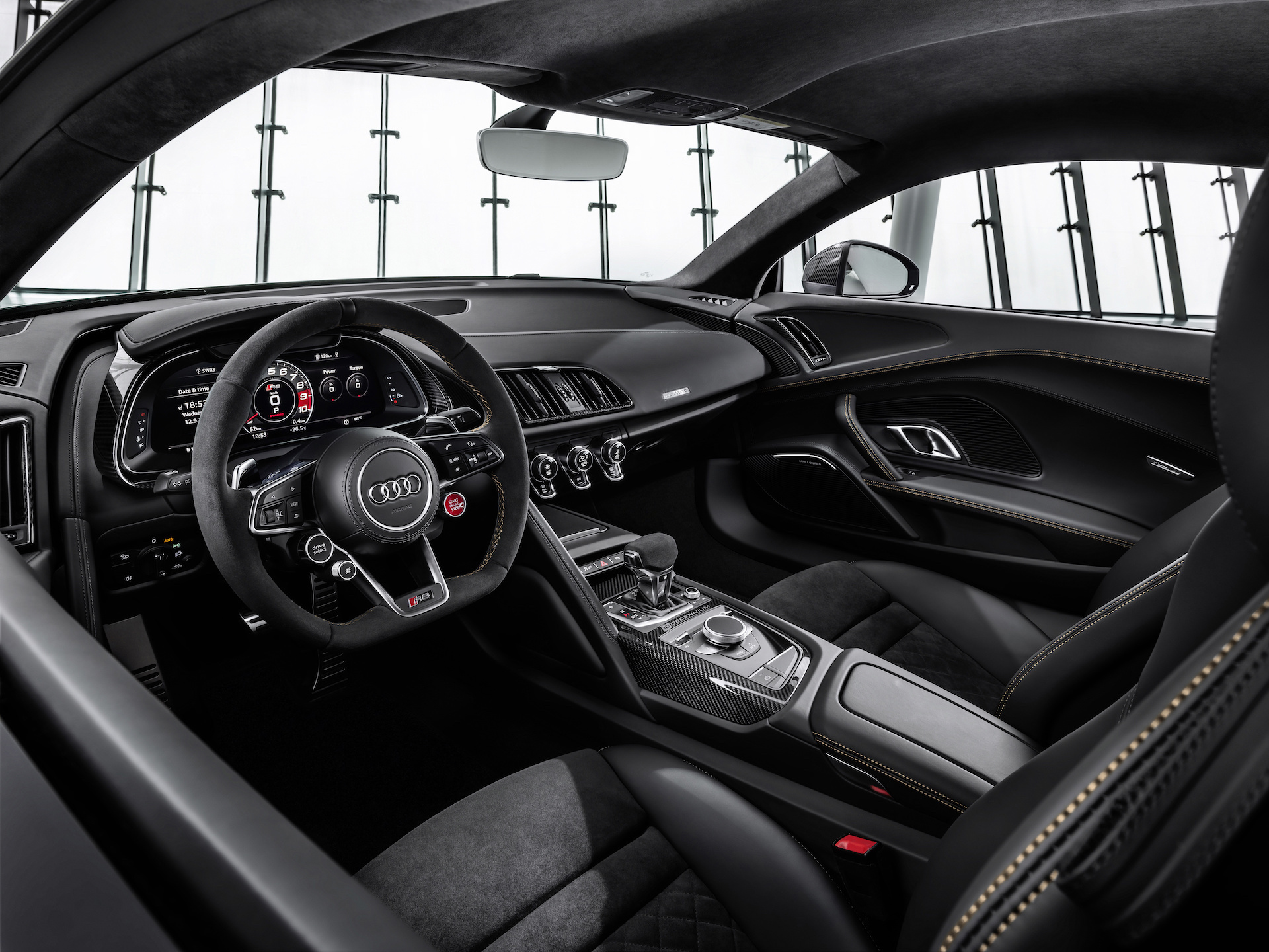 2019 Audi R8 V10 Decennium (Color: Daytona Gray Matt) Interior Cockpit Wallpapers #11 of 15