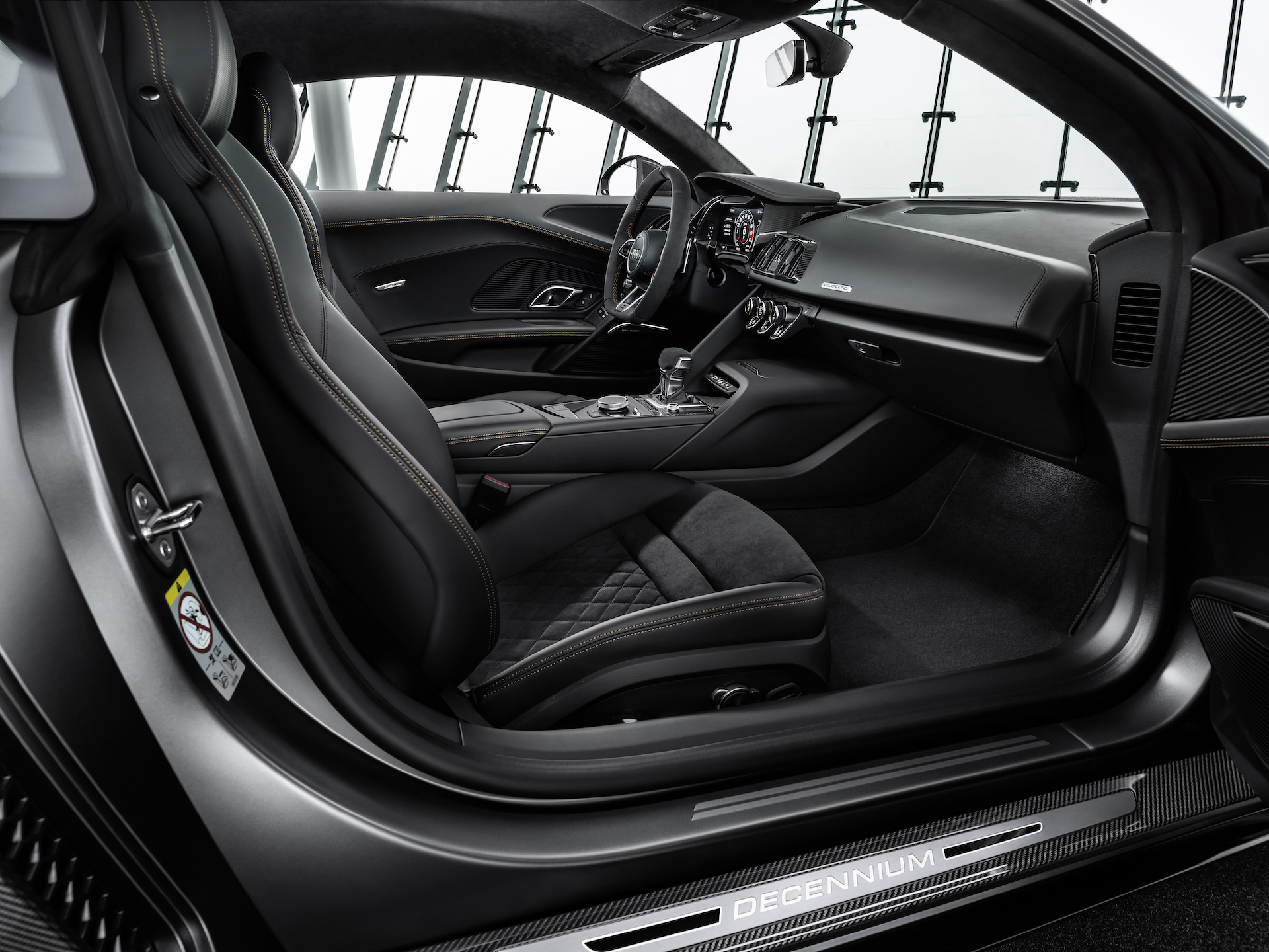 2019 Audi R8 V10 Decennium (Color: Daytona Gray Matt) Interior Front Seats Wallpapers #14 of 15