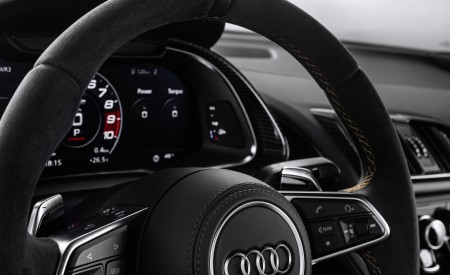 2019 Audi R8 V10 Decennium (Color: Daytona Gray Matt) Interior Steering Wheel Wallpapers 450x275 (15)