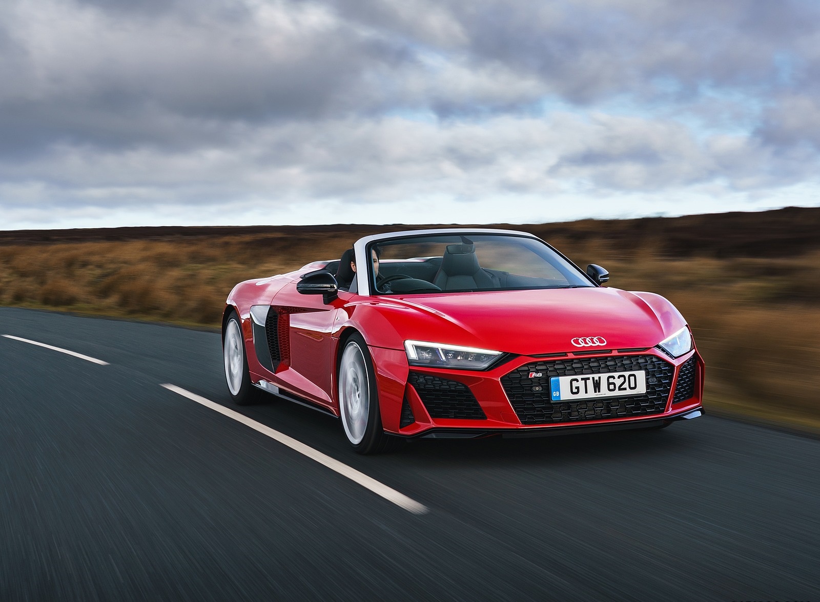 2019 Audi R8 V10 Spyder Performance quattro (UK-Spec) Front Three-Quarter Wallpapers (3)