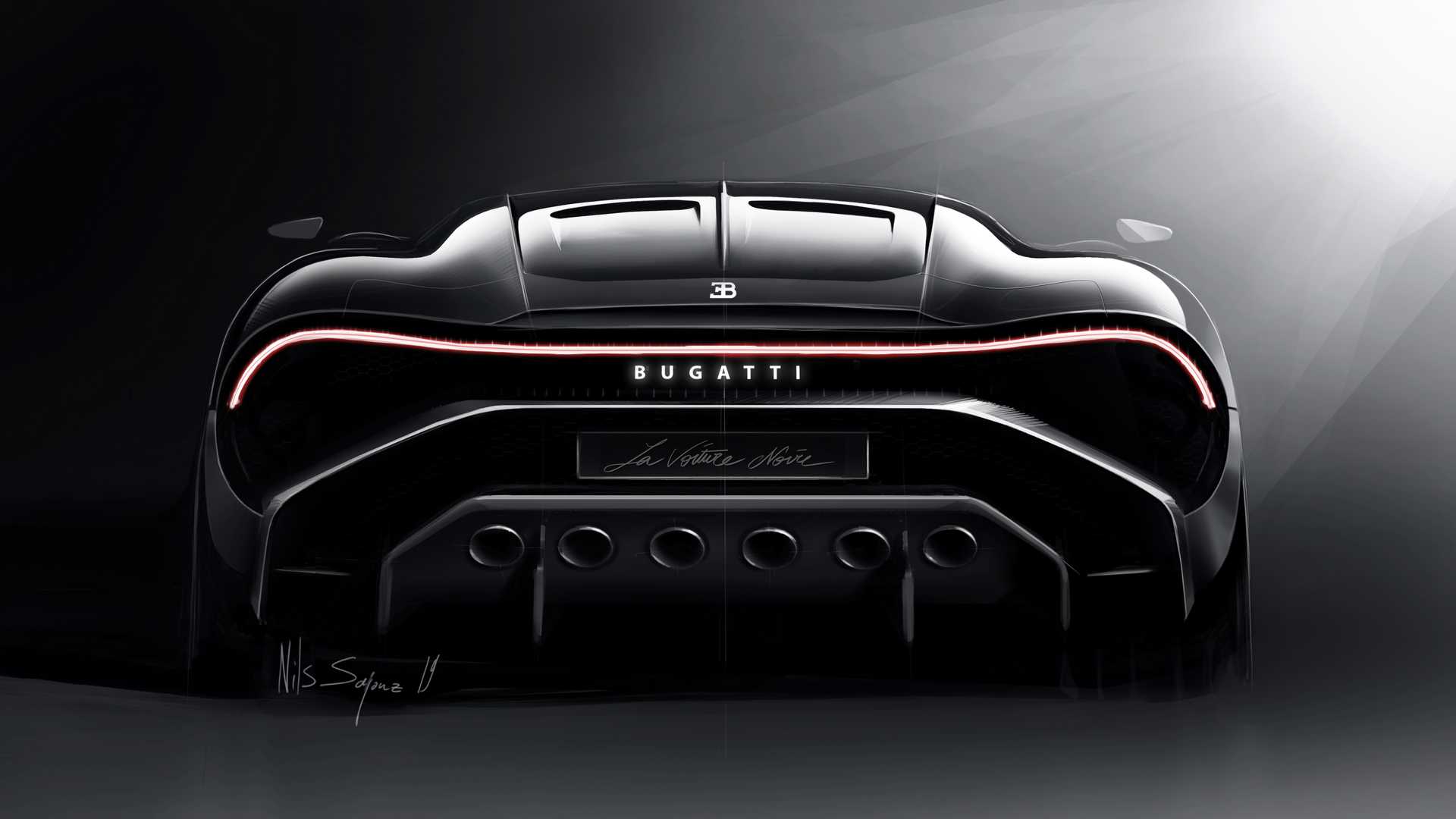 2019 Bugatti La Voiture Noire Rear Wallpapers #35 of 50