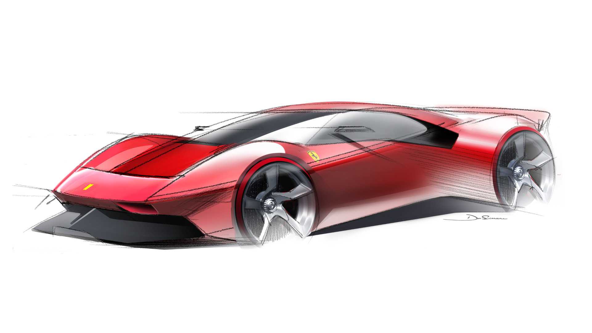 2019 Ferrari P80/C Design Sketch Wallpapers #14 of 26