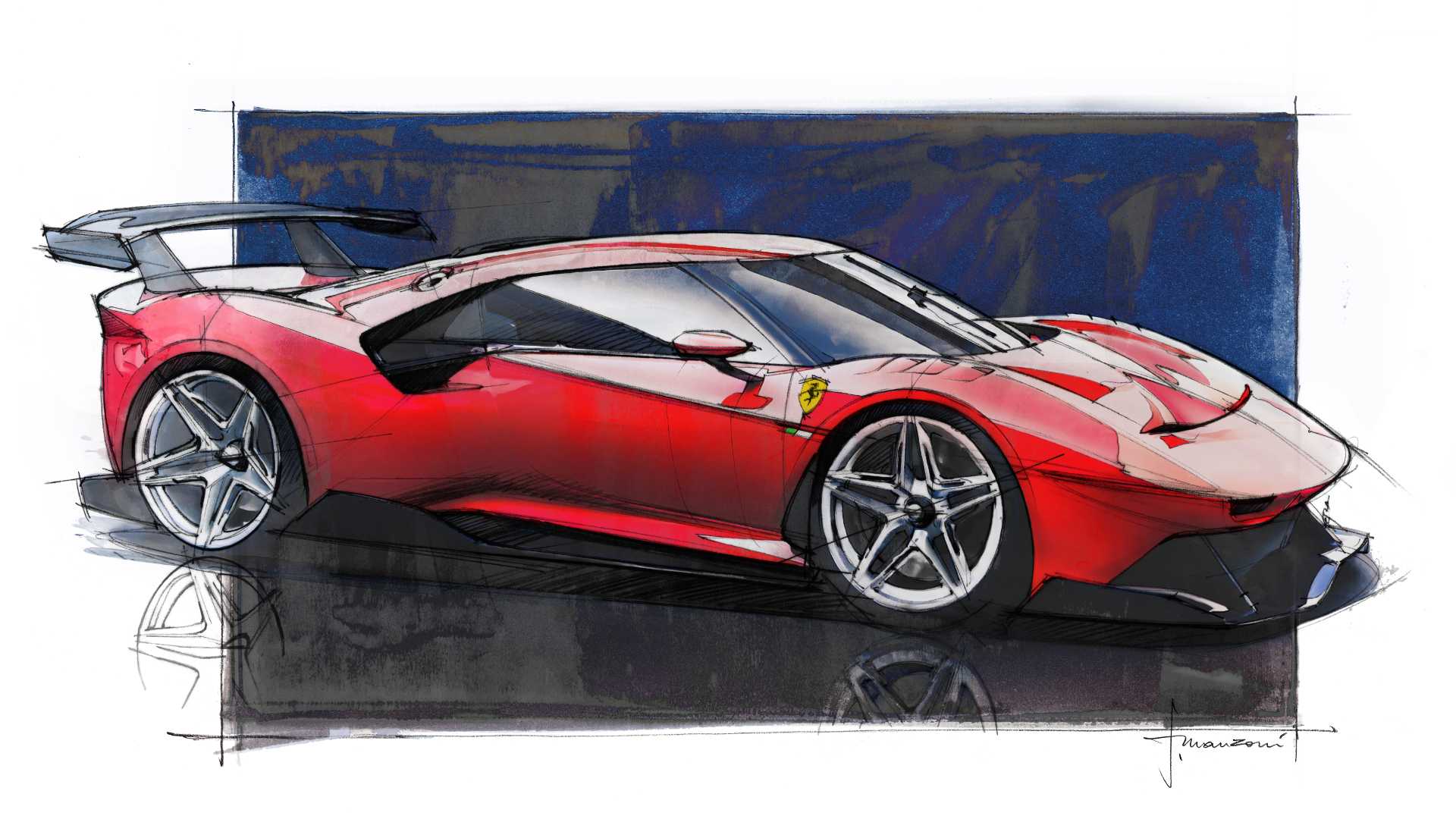 2019 Ferrari P80/C Design Sketch Wallpapers #15 of 26
