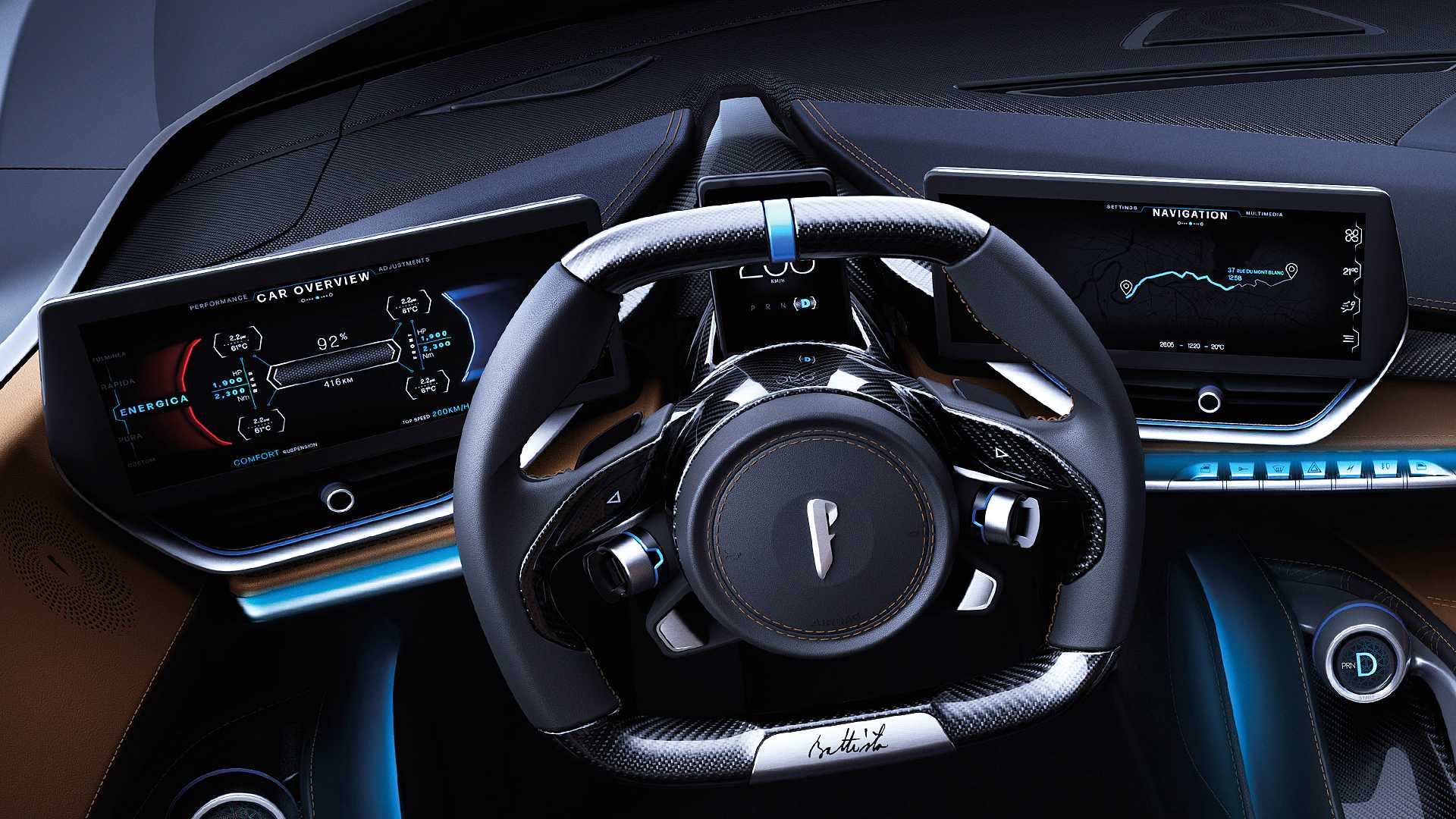 2019 Pininfarina Battista Interior Steering Wheel Wallpapers #21 of 26