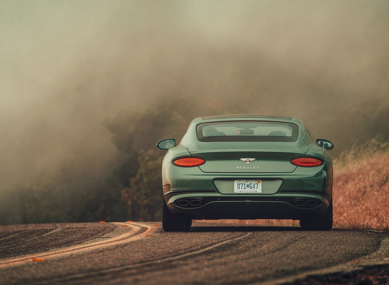 Bentley Continental gt 2020 белый сзади