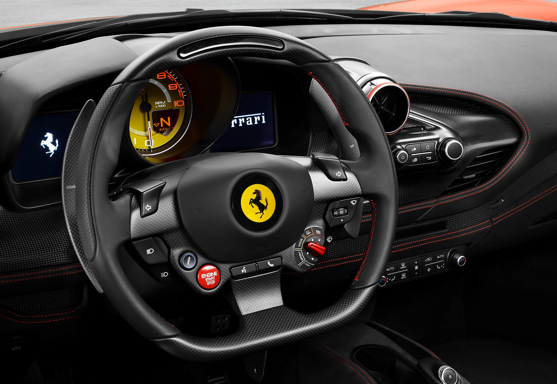 Ferrari steering wheel wallpaper