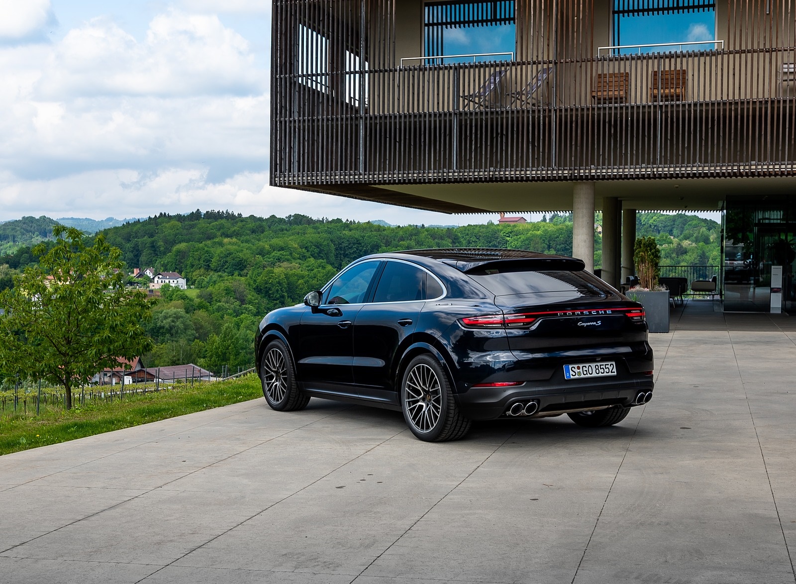 2020 Porsche Cayenne S Coupe Color Moonlight Blue Metallic Rear Three Quarter Wallpapers 66 Newcarcars