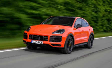 2020 Porsche Cayenne Turbo Coupe (Color: Lava Orange) Front Three-Quarter Wallpapers 450x275 (1)