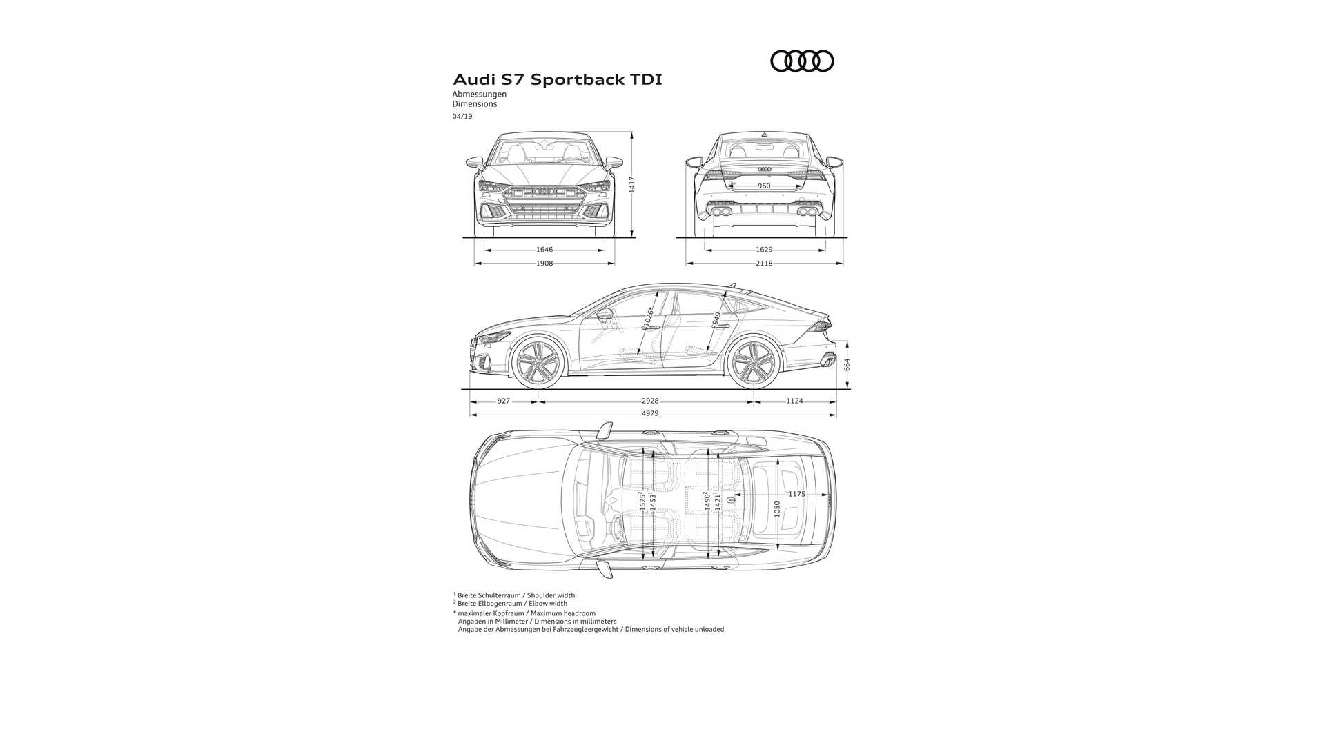 2019 Audi S7 Sportback TDI Dimensions Wallpapers #23 of 23