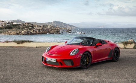 2019 Porsche 911 Speedster (Color: Guards Red) Front Three-Quarter Wallpapers 450x275 (9)