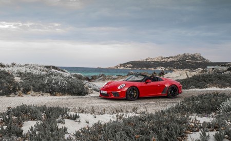 2019 Porsche 911 Speedster (Color: Guards Red) Front Three-Quarter Wallpapers 450x275 (12)