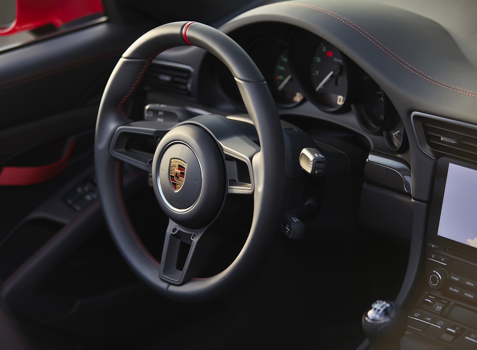 2019 Porsche 911 Speedster (Color: Guards Red) Interior Steering Wheel Wallpapers #40 of 84