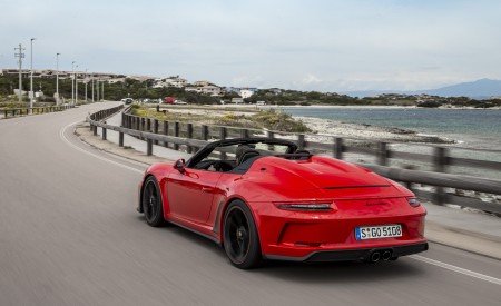 2019 Porsche 911 Speedster (Color: Guards Red) Rear Three-Quarter Wallpapers 450x275 (16)