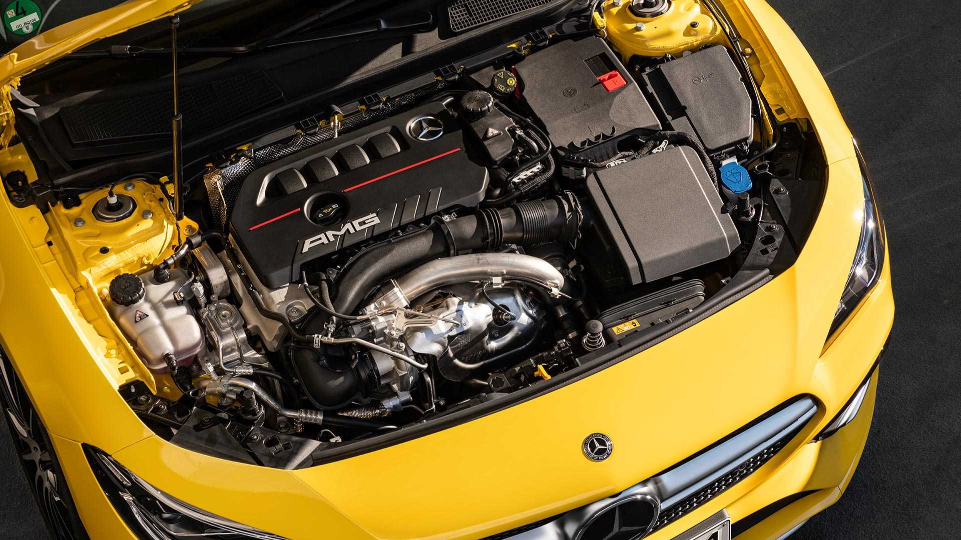 2020 Mercedes-AMG CLA 35 4MATIC (Color: Sun Yellow) Engine Wallpapers #28 of 35