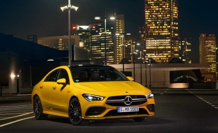 2020 Mercedes-AMG CLA 35 4MATIC (Color: Sun Yellow) Front Three-Quarter Wallpapers 450x275 (7)