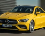 2020 Mercedes-AMG CLA 35 4MATIC (Color: Sun Yellow) Front Wallpapers 150x120