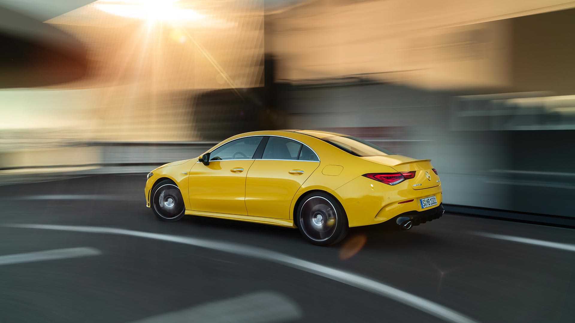 2020 Mercedes-AMG CLA 35 4MATIC (Color: Sun Yellow) Rear Three-Quarter Wallpapers (9)