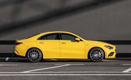 2020 Mercedes-AMG CLA 35 4MATIC (Color: Sun Yellow) Side Wallpapers 450x275 (18)