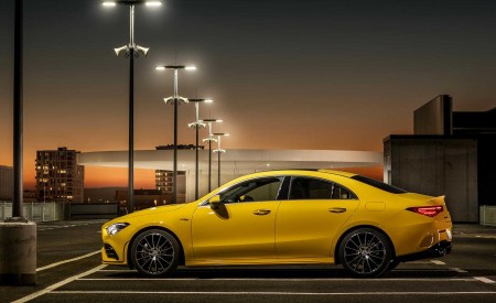 2020 Mercedes-AMG CLA 35 4MATIC (Color: Sun Yellow) Side Wallpapers 450x275 (12)