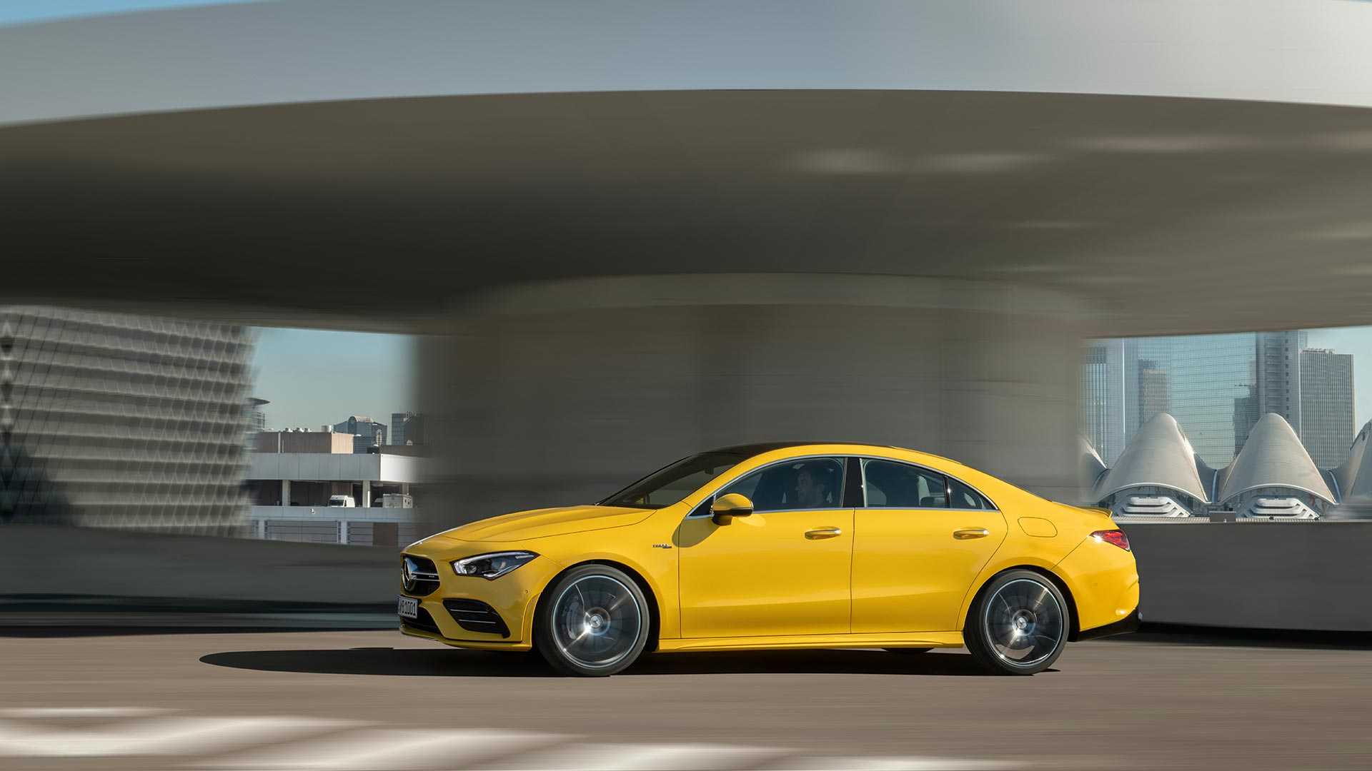 2020 Mercedes-AMG CLA 35 4MATIC (Color: Sun Yellow) Side Wallpapers (4)