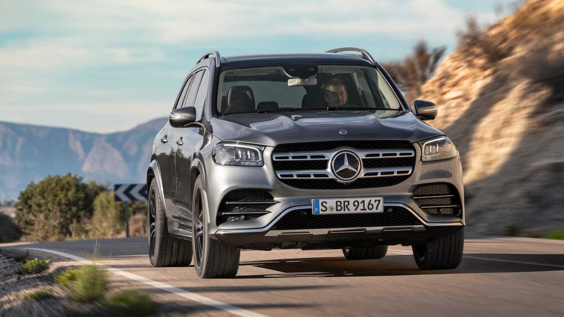 2020 Mercedes-Benz GLS AMG Line (Color: Designo Selenite Grey Metallic) Front Wallpapers (5)