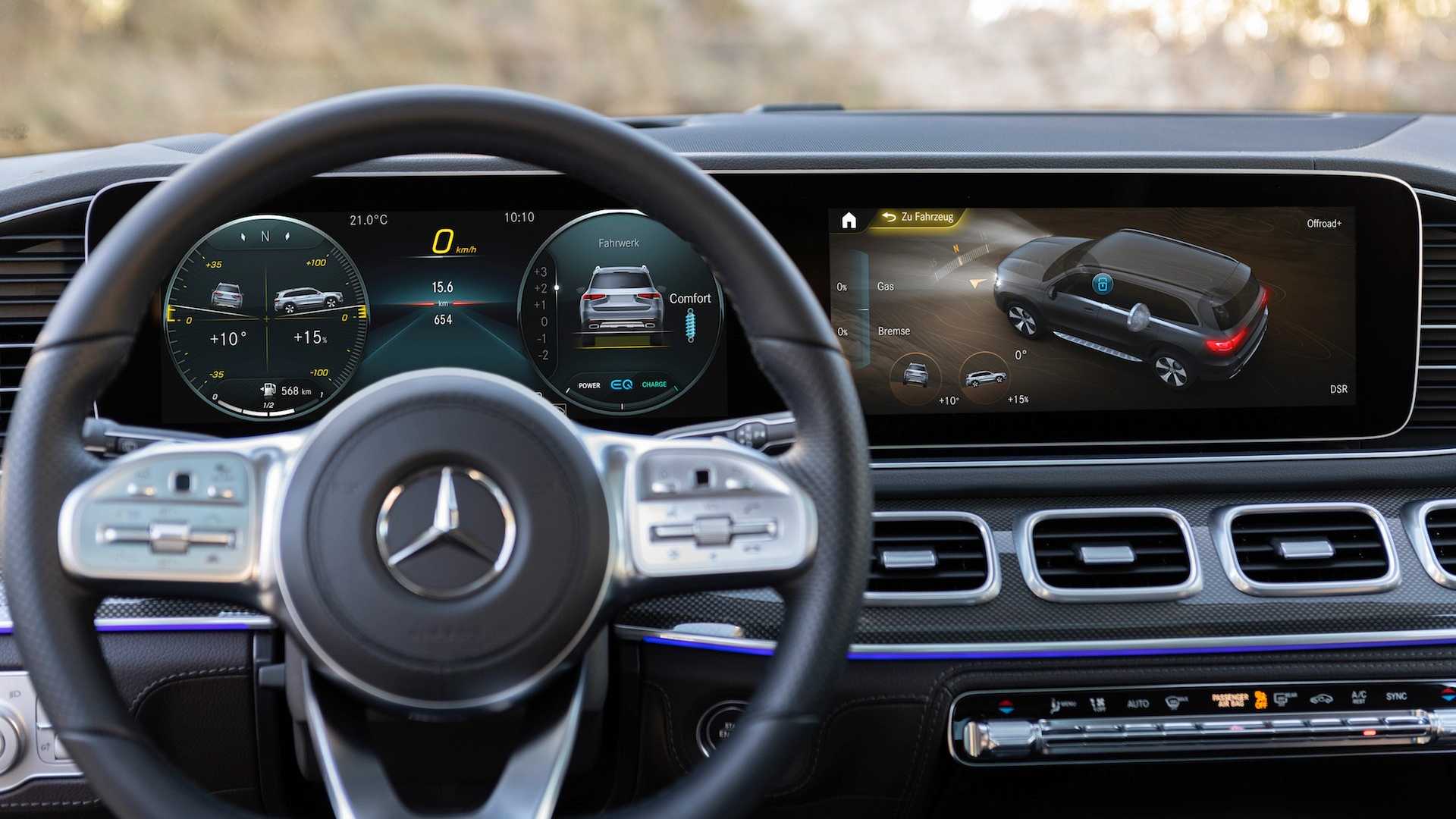2020 Mercedes-Benz GLS AMG Line (Color: Designo Selenite Grey Metallic) Interior Steering Wheel Wallpapers #35 of 95