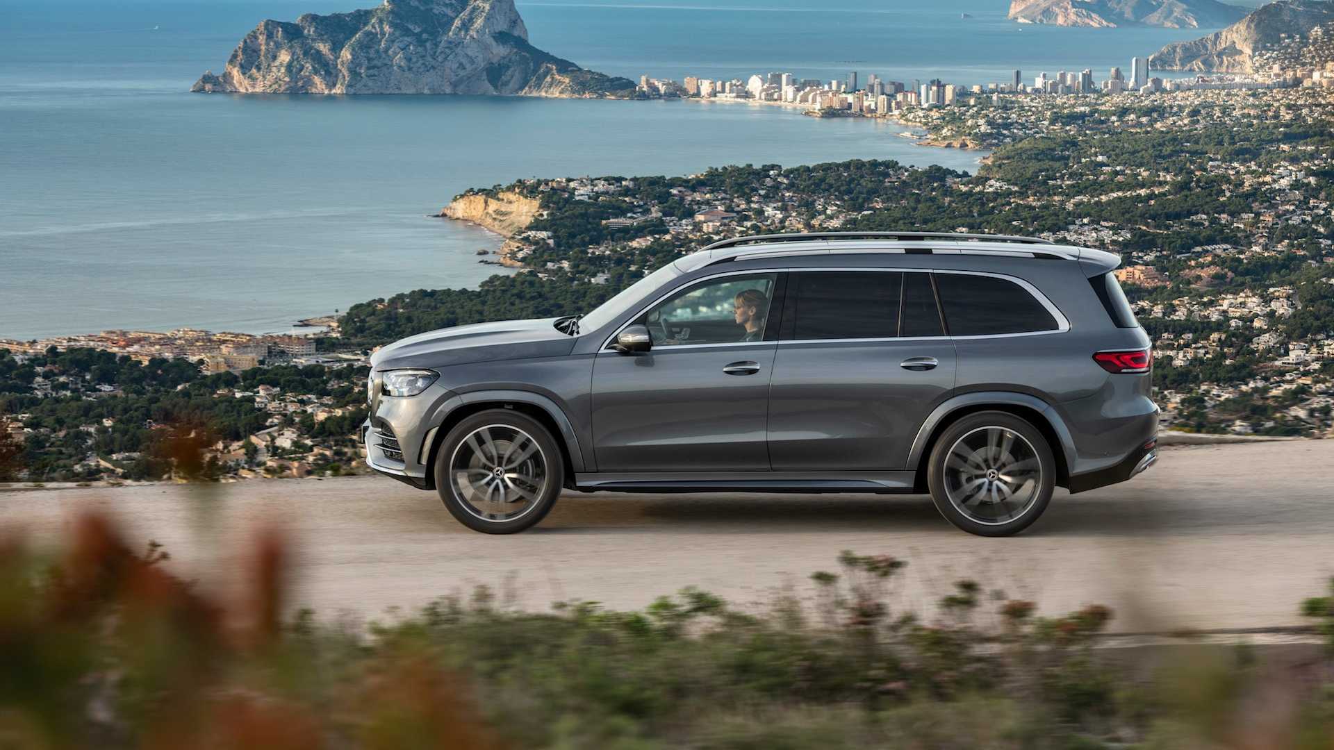 2020 Mercedes-Benz GLS AMG Line (Color: Designo Selenite Grey Metallic) Side Wallpapers (9)