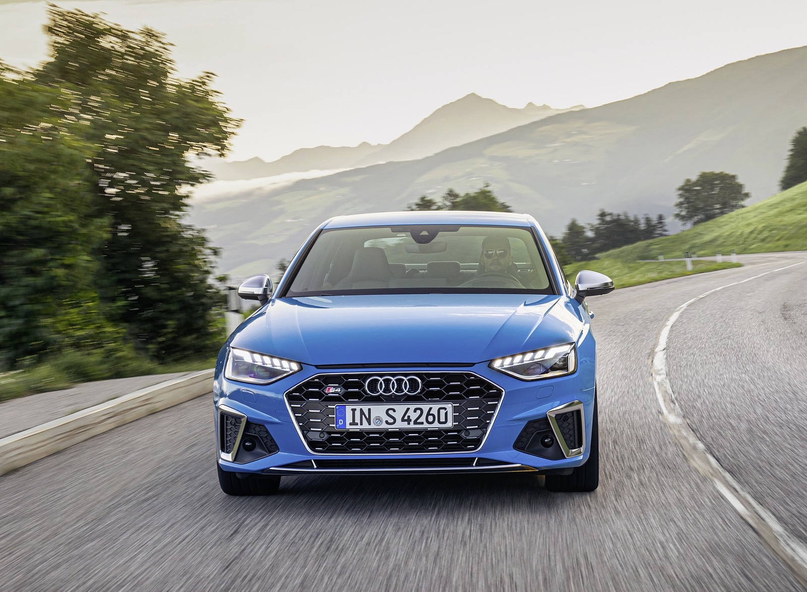 2019 Audi S4 TDI (Color: Turbo Blue) Front Wallpapers (1)