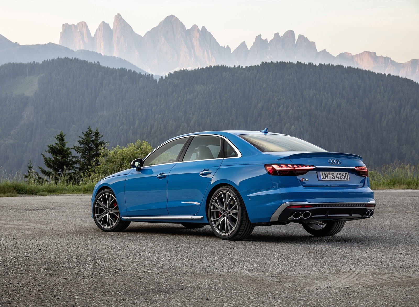 2019 Audi S4 TDI (Color: Turbo Blue) Rear Three-Quarter Wallpapers (10)