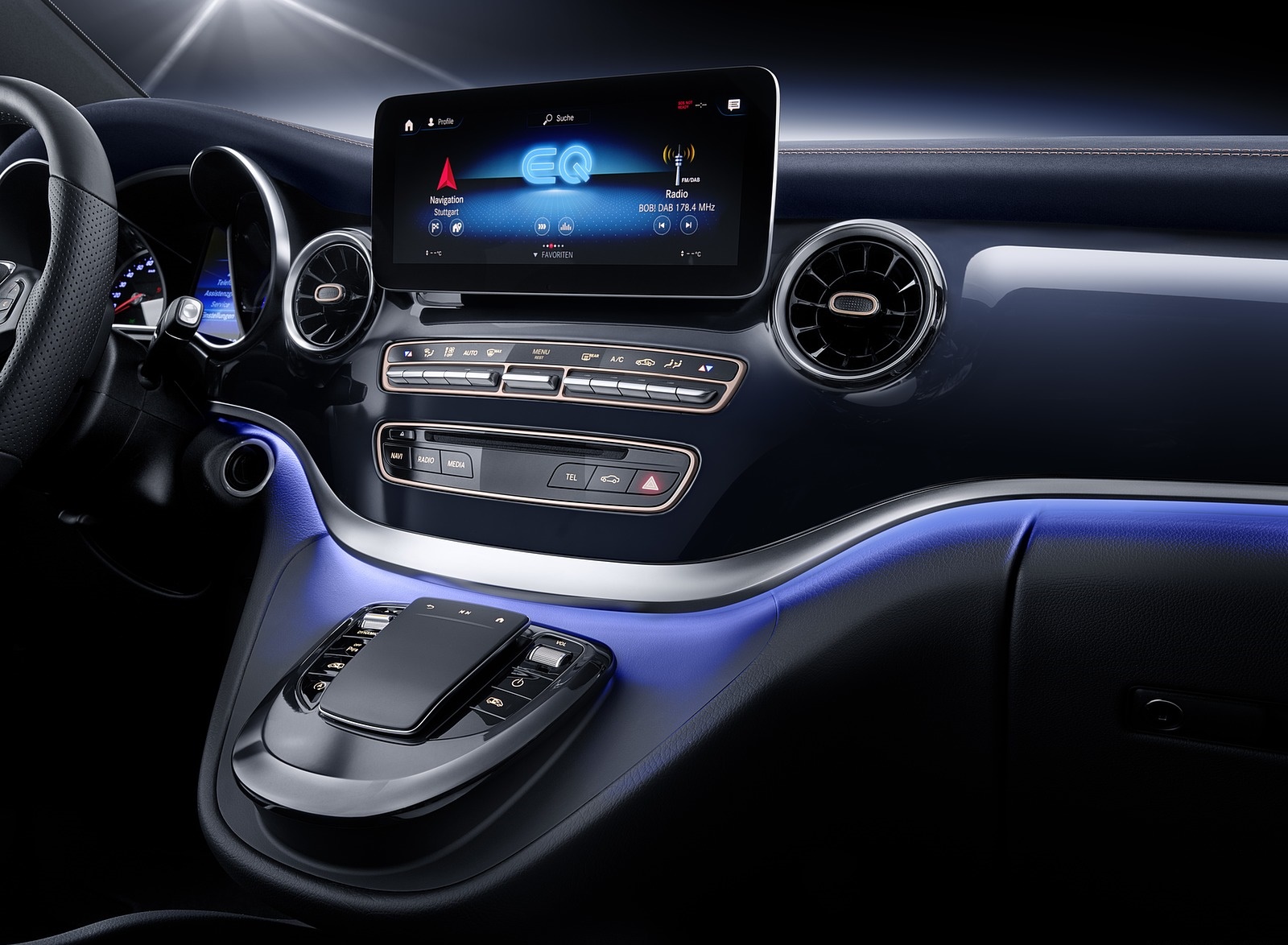 2019 Mercedes-Benz Concept EQV Central Console Wallpapers #34 of 34