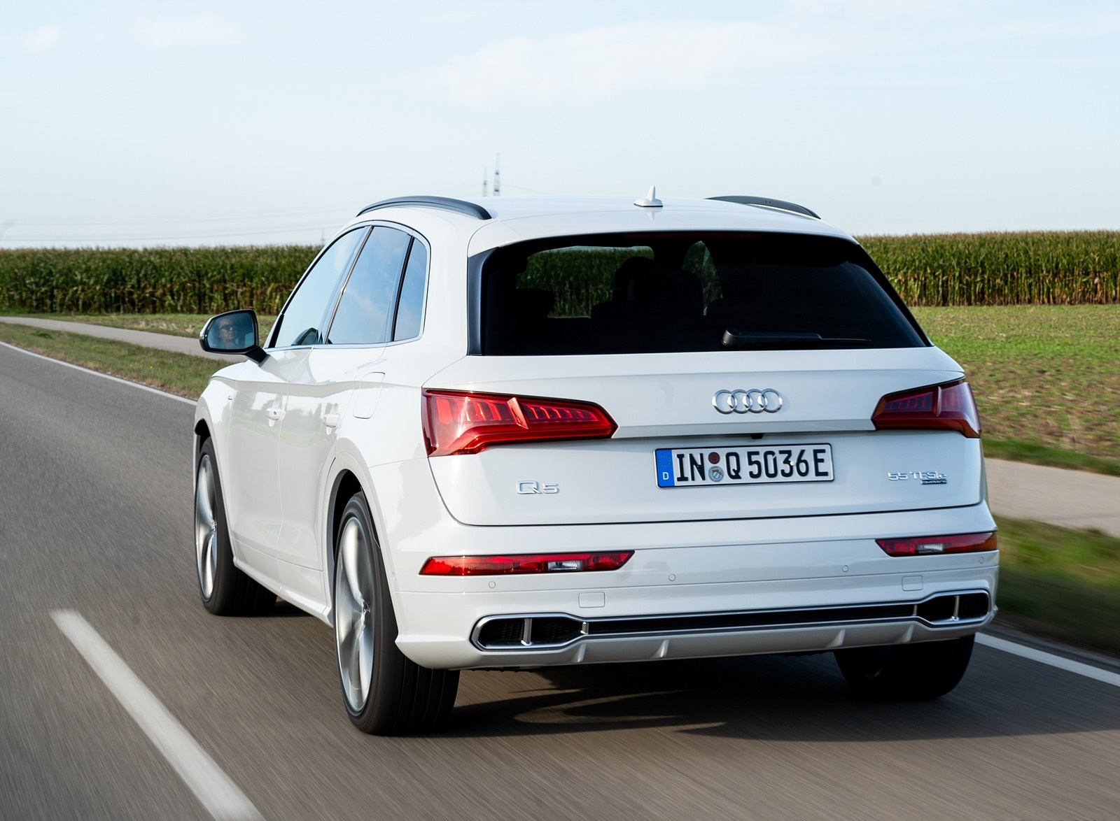 2020 Audi Q5 TFSI e Plug-In Hybrid (Color: Glacier White) Rear Three-Quarter Wallpapers #19 of 154