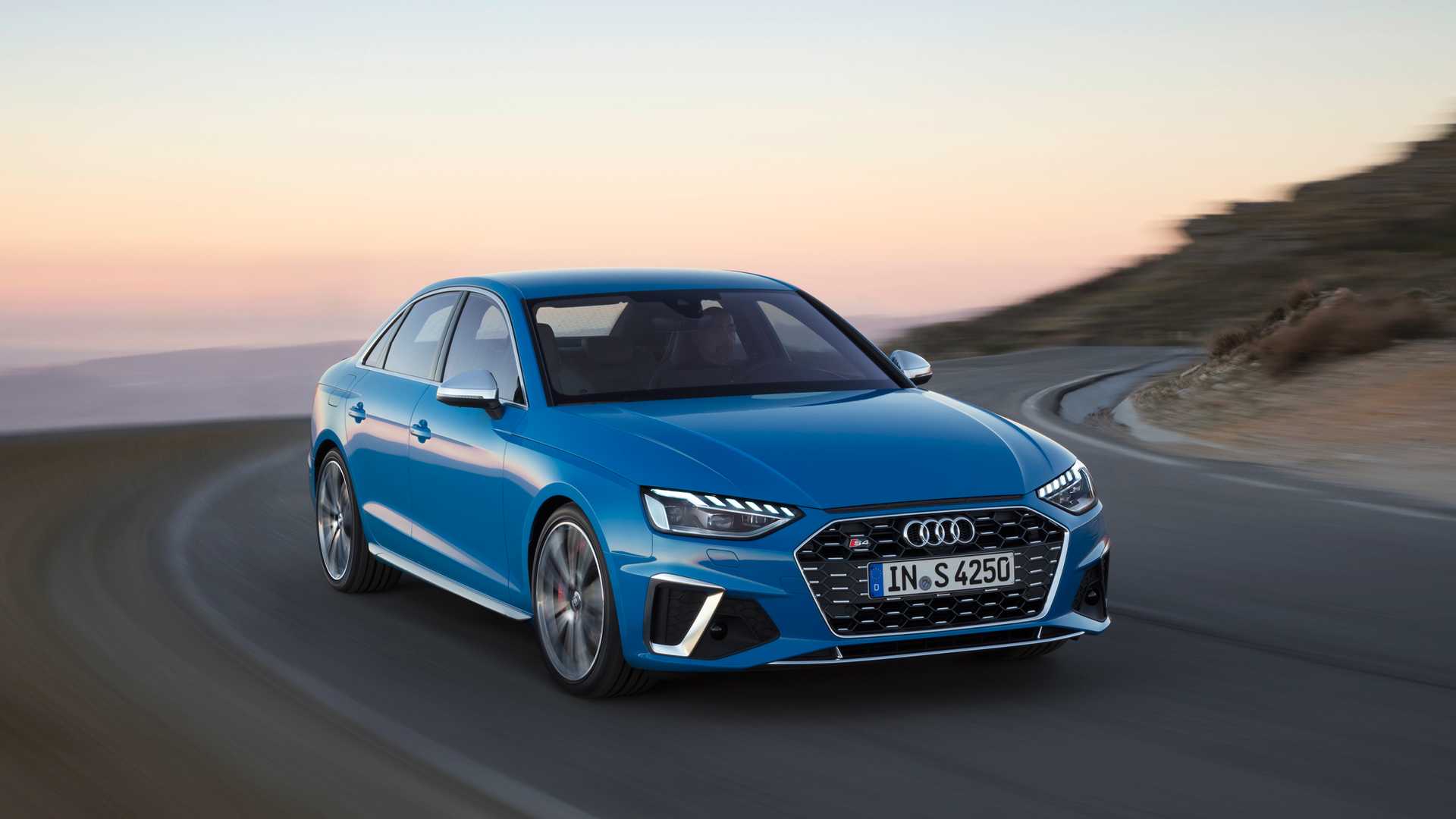 2020 Audi S4 TDI (Color: Turbo Blue) Front Three-Quarter Wallpapers (1)