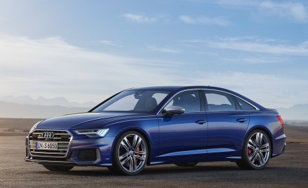 2020 Audi S6 Sedan TDI (Color: Navarra Blue) Front Three-Quarter Wallpapers  450x275 (34)