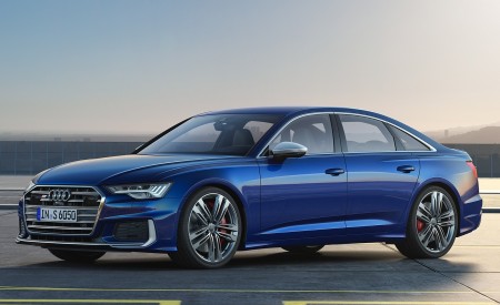 2020 Audi S6 Sedan TDI (Color: Navarra Blue) Front Three-Quarter Wallpapers  450x275 (23)