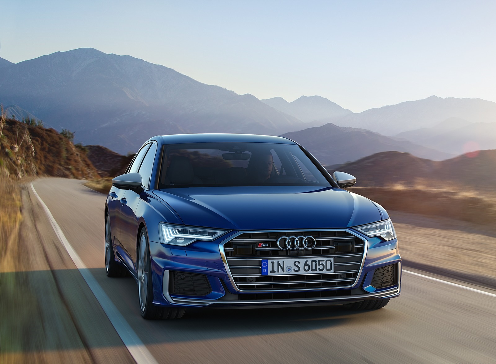 2020 Audi S6 Sedan TDI (Color: Navarra Blue) Front Wallpapers  (3)